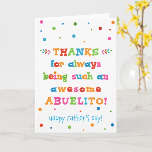 Vaderdag Kaart voor Abuelito (Gele Bloem)