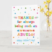 Vaderdag Kaart voor Abuelo (Gele Bloem)