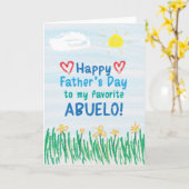 Vaderdag Kaart voor Abuelo (Gele Bloem)