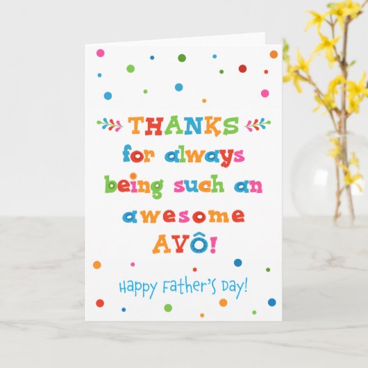 Vaderdag Kaart voor Avô (Gele Bloem)