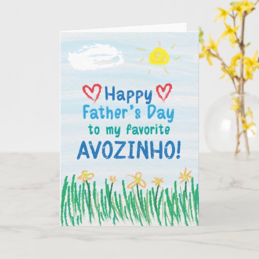 Vaderdag Kaart voor Avozinho (Gele Bloem)