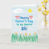 Vaderdag Kaart voor Bà (Gele Bloem)