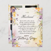 Vaderdag kaart voor echtgenoot van echtgenote foto (Voorkant / Achterkant)