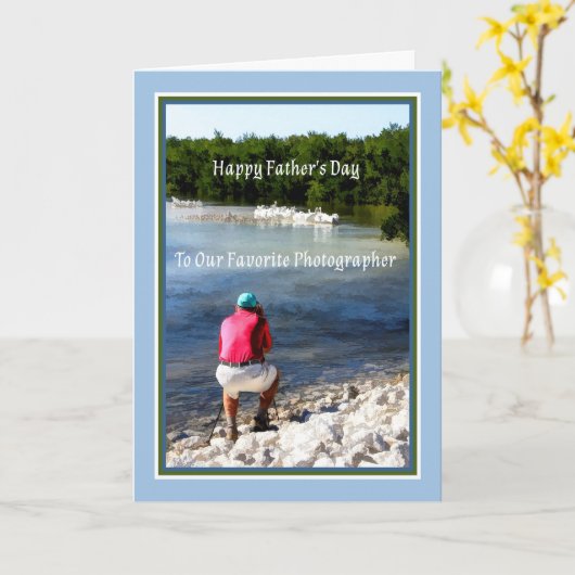 Vaderdag Kaart voor fotograaf (Gele Bloem)