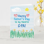 Vaderdag-Kaart voor G-Pa Kaart (Gele Bloem)