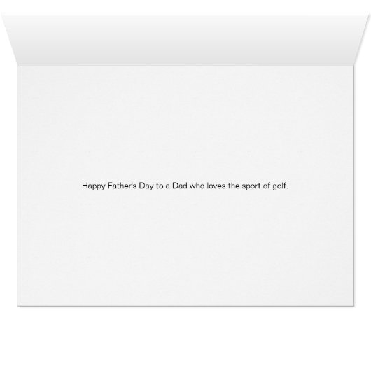 Vaderdag Kaart voor Golfer (Binenzijde Horizontaal (Onderkant))