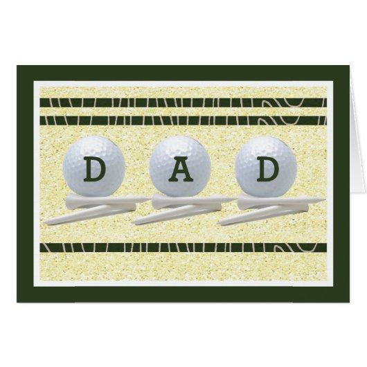 Vaderdag Kaart voor Golfer (Voorkant Horizontaal)