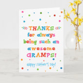 Vaderdag Kaart voor grammen (Gele Bloem)
