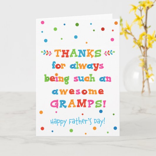 Vaderdag Kaart voor grammen (Gele Bloem)