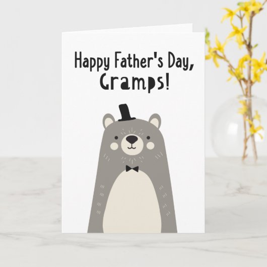 Vaderdag Kaart voor grammen (Gele Bloem)