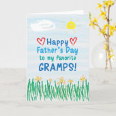 Vaderdag Kaart voor grammen (Gele Bloem)