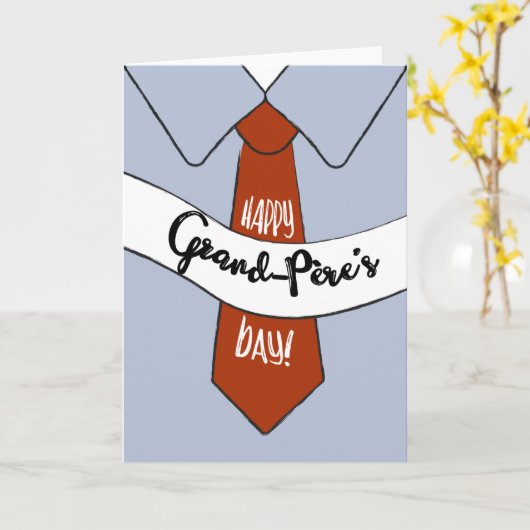 Vaderdag Kaart voor Grand-Père (Gele Bloem)