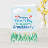 Vaderdag Kaart voor grootvader (Gele Bloem)