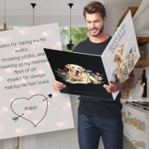 Vaderdag kaart voor hondenpapa bedankt