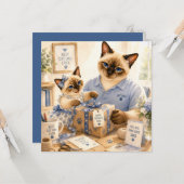 Vaderdag kaart voor kattenvaders en kattenliefhebb (Voorkant / Achterkant in situ)