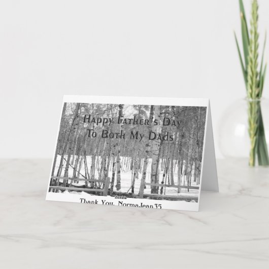 Vaderdag Kaart voor mijn beide vaders (Achterkant)