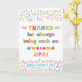 Vaderdag Kaart voor Opa (Gele Bloem)