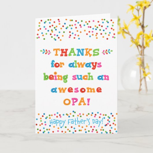 Vaderdag Kaart voor Opa (Gele Bloem)