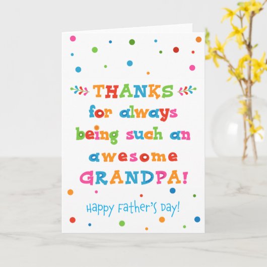 Vaderdag Kaart voor opa (Gele Bloem)