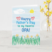 Vaderdag Kaart voor Opa (Gele Bloem)