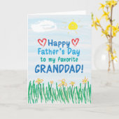 Vaderdag Kaart voor opa (Gele Bloem)