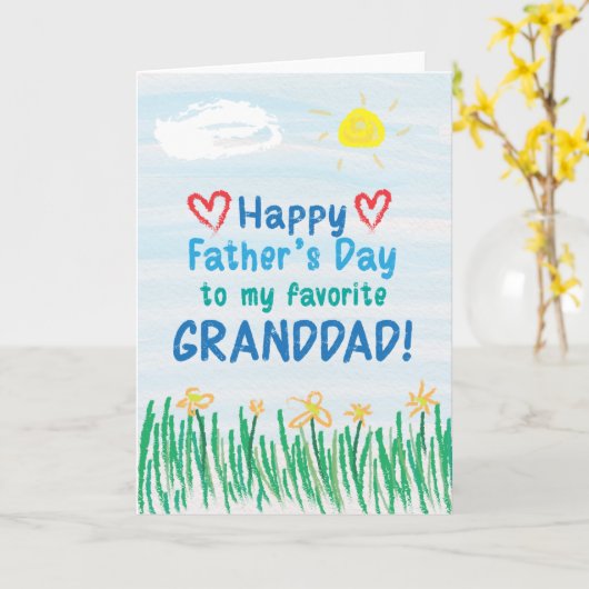 Vaderdag Kaart voor opa (Gele Bloem)