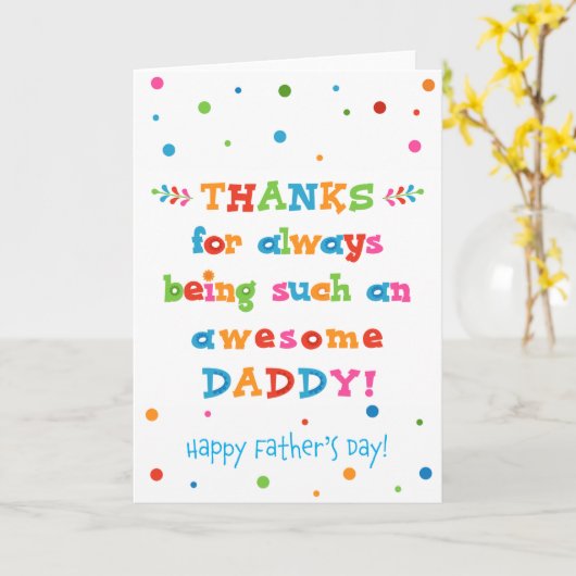 Vaderdag Kaart voor papa (Gele Bloem)