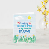 Vaderdag Kaart voor Papaw (Gele Bloem)