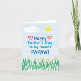 Vaderdag Kaart voor Papaw