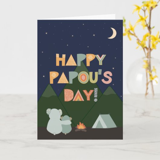 Vaderdag Kaart voor Papou (Gele Bloem)