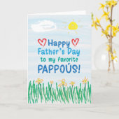 Vaderdag Kaart voor Pappoús (Gele Bloem)