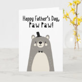 Vaderdag Kaart voor Paw Paw (Gele Bloem)