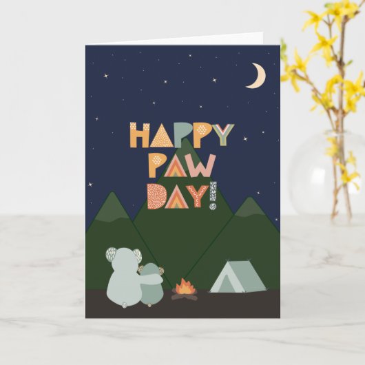 Vaderdag Kaart voor Paw Paw (Gele Bloem)