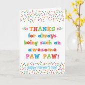 Vaderdag Kaart voor Paw Paw (Gele Bloem)