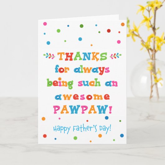 Vaderdag Kaart voor Pawpaw (Gele Bloem)