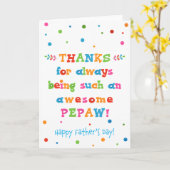 Vaderdag Kaart voor PePaw (Gele Bloem)