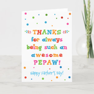 Vaderdag Kaart voor PePaw