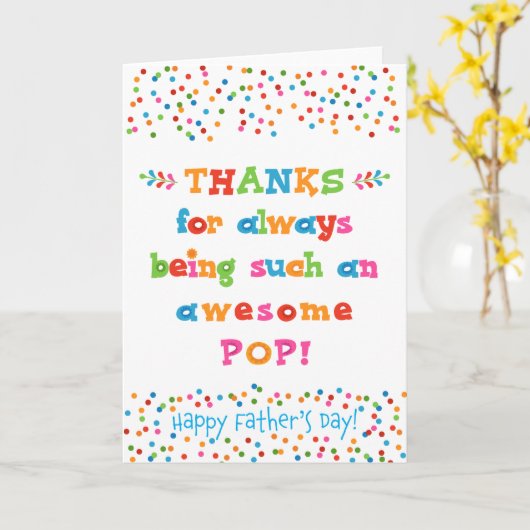 Vaderdag Kaart voor Pop (Gele Bloem)