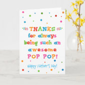 Vaderdag Kaart voor Pop Pop (Gele Bloem)