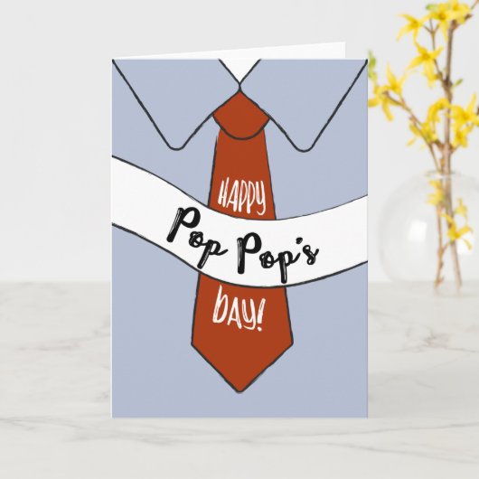 Vaderdag Kaart voor Pop Pop (Gele Bloem)