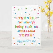 Vaderdag Kaart voor Poppa (Gele Bloem)