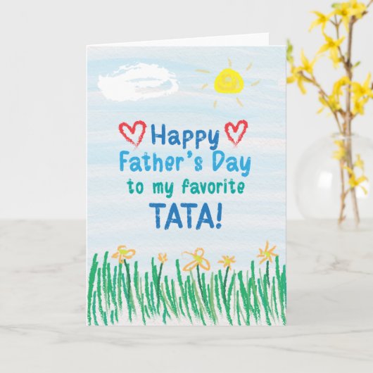 Vaderdag Kaart voor Tata (Gele Bloem)