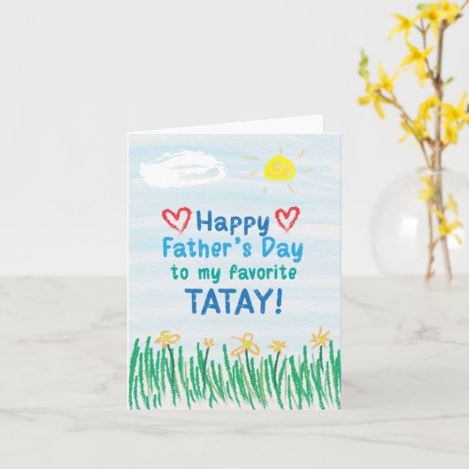 Vaderdag Kaart voor Tatay (Gele Bloem)