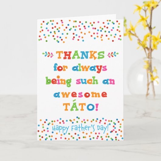 Vaderdag Kaart voor Táto (Gele Bloem)