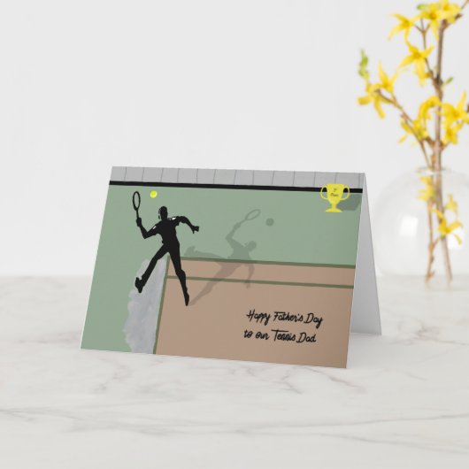 Vaderdag Kaart voor Tennis Dad (Gele Bloem)