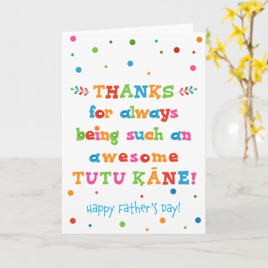 Vaderdag Kaart voor Tutu Kāne (Gele Bloem)