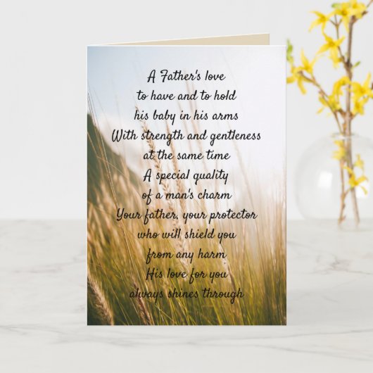 Vaderdag kaart voor vadersliefde (Gele Bloem)