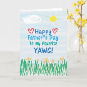 Vaderdag Kaart voor Yawg (Gele Bloem)