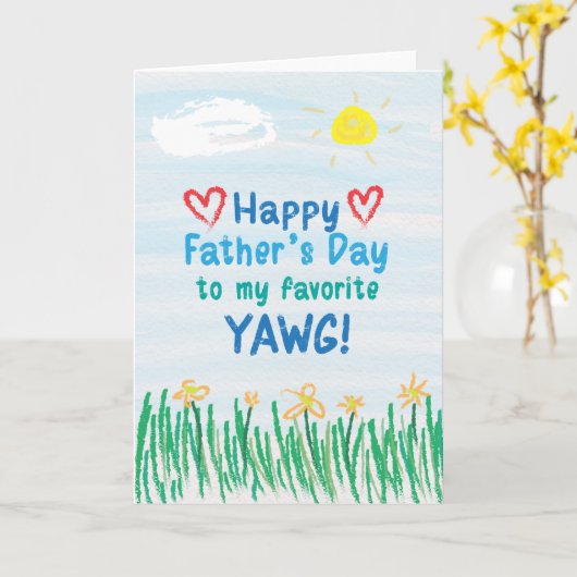 Vaderdag Kaart voor Yawg (Gele Bloem)