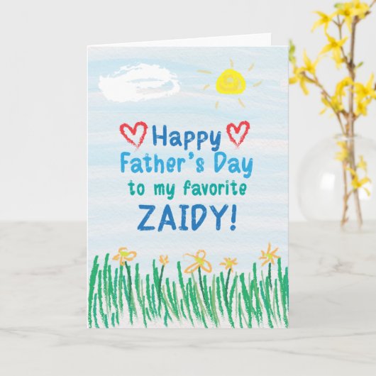 Vaderdag Kaart voor Zaidy (Gele Bloem)